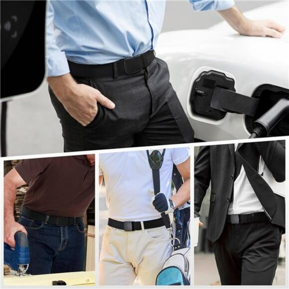 Mens Tactical Nylon Belts 5 Pack Military Metal Free Adjustable Outdoor Gear - Picture 7 of 8